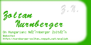 zoltan nurnberger business card